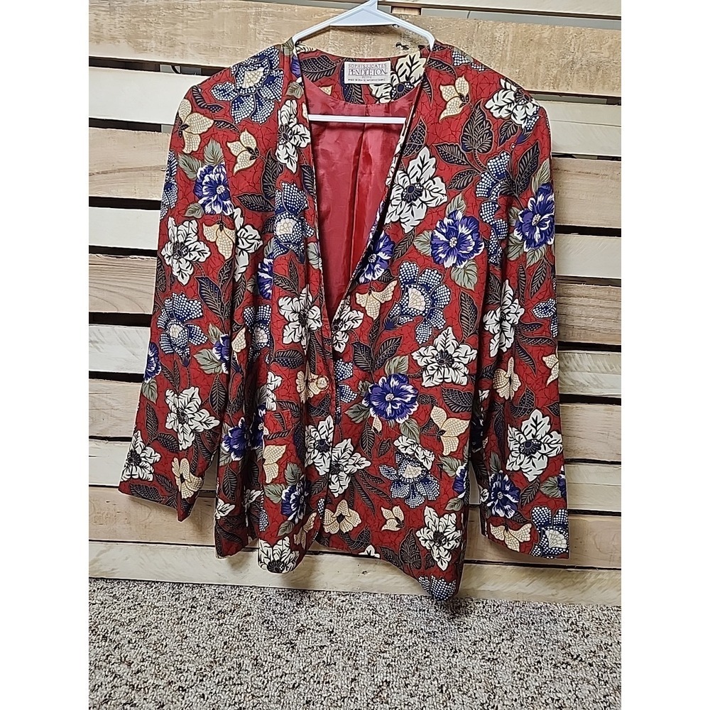 Sophisticates By Pendleton Floral Jacket Sz 14 P